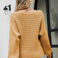 Dolman Sleeve Openwork Sweater