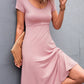 Scoop Neck Short Sleeve Dress