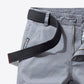 Belted Button and Zip Closure Shorts