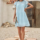 Ruffle Collar Flutter Sleeve Dress