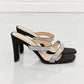 MMShoes Leave A Little Sparkle Rhinestone Block Heel Sandal in Black