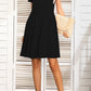 Crisscross Round Neck Short Sleeves Mini Dress