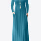 Round Neck Empire Waist Pocket Dress
