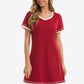 Contrast Trim V-Neck Night Dress