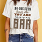 Letter Graphic Cuffed Sleeve Round Neck T-Shirt