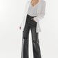 Kancan High Waist Distressed Knee Jeans