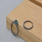 2-Piece Natural Paraiba Blue Zircon Ring Set