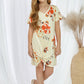 Girls Floral V-Neck Twisted Dress