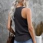 V-Neck Curved Hem Pocket Tank