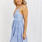 Zenana Cross My Heart Lace Cami in Blue