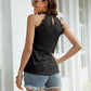 Lace Ruffle Collar Sleeveless Top