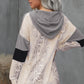 Snakeskin Color Block Long Hoodie