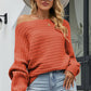 Dolman Sleeve Openwork Sweater