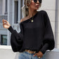 Horizontal Ribbing Dolman Sleeve Sweater