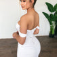 Off-Shoulder Backless Ruched Mini Dress