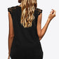 Spliced Lace Curved Hem Blouse