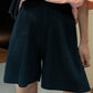 Accordion Pleated Wide Leg Shorts