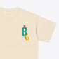 Graphic Round Neck Dropped Shoulder Cotton Tee