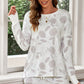 Floral Long Sleeve Top and Shorts Loungewear Set