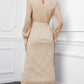 Rhinestone Surplice Split Maxi Dress