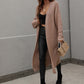 Horizontal Ribbing Dropped Shoulder Cardigan