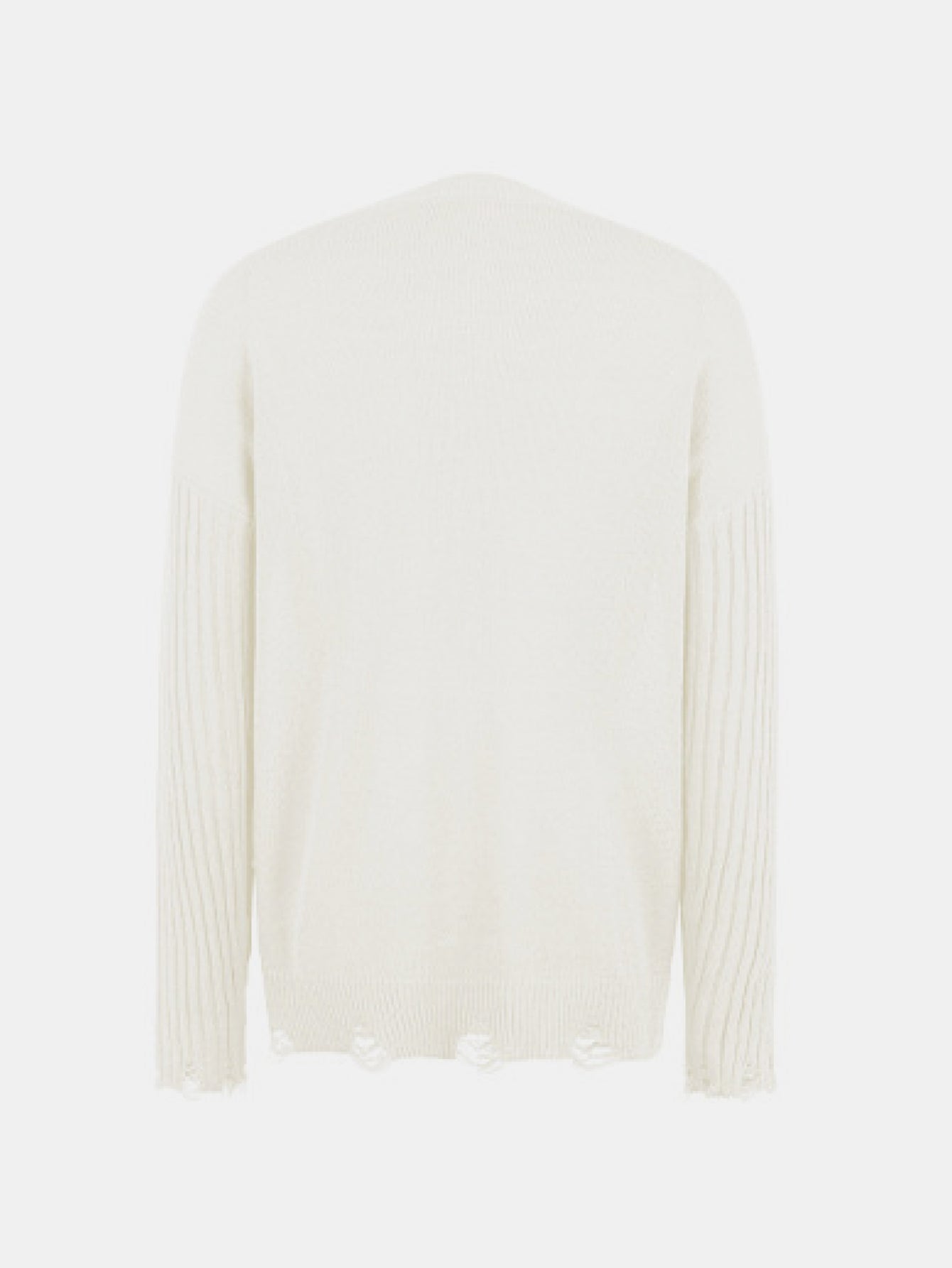 Graphic Distressed Dropped Shoulder Sweater