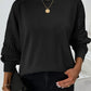 Cable-Knit Ribbed Trim Tunic Sweater