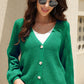 Openwork Raglan Sleeve Cardigan