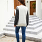 Tricolor Round Neck Tunic Sweater