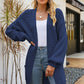 Dropped Shoulder Longline Cardigan with Pockets
