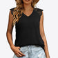 Spliced Lace Curved Hem Blouse