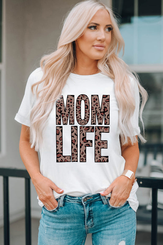 MOM LIFE Leopard Graphic Tee