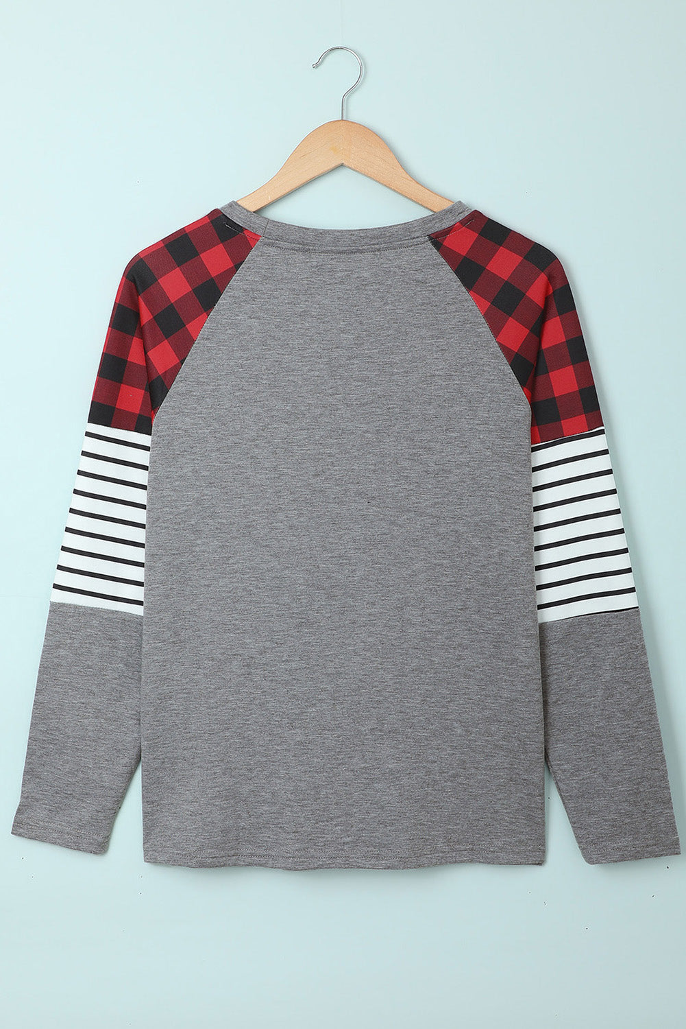 HAPPY VALENTINE DAY Mixed Print Long Sleeve Top