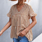 Gingham Flare Sleeve Babydoll Top