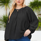 Tied Balloon Sleeve Blouse