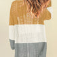 Openwork Ribbed Cuff Longline Cardigan