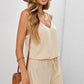Spaghetti Strap Drawstring Waist Crisscross Romper
