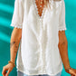 Textured Lace Trim V-Neck Top