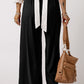 Drawstring Smocked Waist Wide Leg Pants