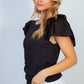 White Birch Full Size Ruffled Round Neck Top
