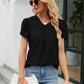 Petal Sleeve V-Neck Top