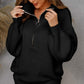 Half-Zip Lantern Sleeve Sweater