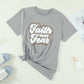 FAITH OVER FEAR Graphic Round Neck Tee