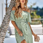 Leopard Square Neck A-Line Dress