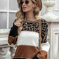 Color Block Ribbed Trim Knit Pullover