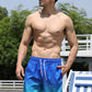 Full Size Printed Drawstring Waist Swim Trunks