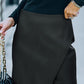 Asymmetrical PU Leather Mini Skirt