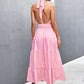 Someday Soon Printed Halter Dress
