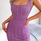 Cable-Knit Sleeveless Mini Dress