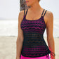 Drawstring Ruched Double-Strap Swim Top and Short Set